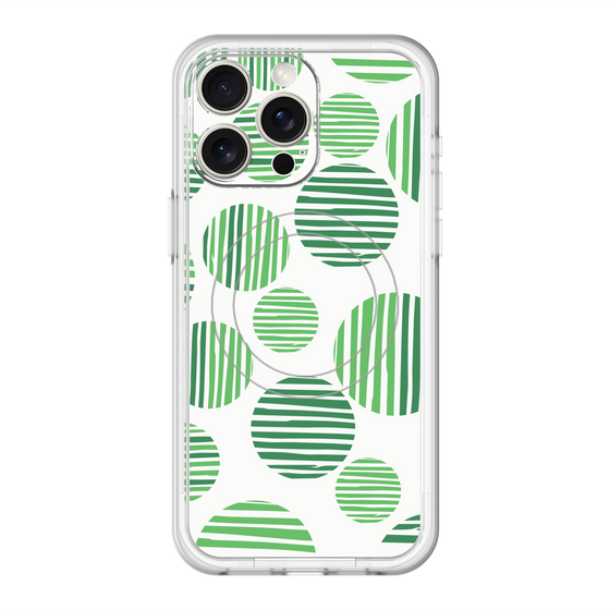 スリムプロテクションプレミアムケース with MagSafe［ Nordic Dot - Green ］