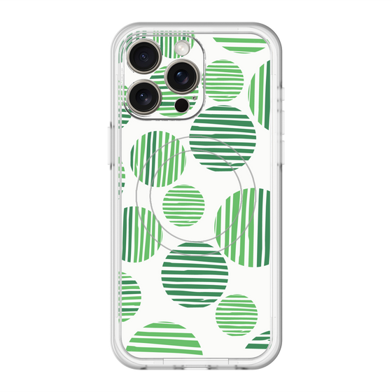 スリムプロテクションプレミアムケース with MagSafe［ Nordic Dot - Green ］