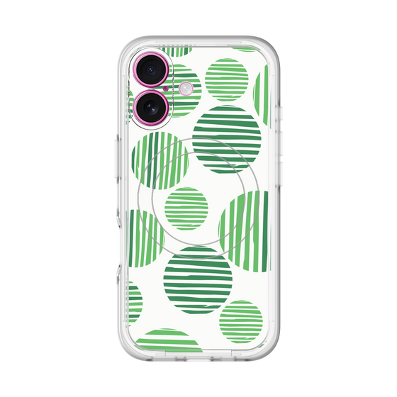 スリムプロテクションプレミアムケース with MagSafe［ Nordic Dot - Green ］