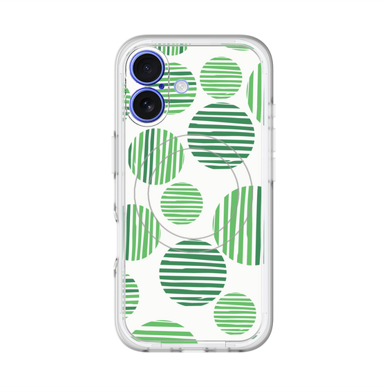 スリムプロテクションプレミアムケース with MagSafe［ Nordic Dot - Green ］