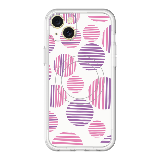 スリムプロテクションプレミアムケース with MagSafe［ Nordic Dot - Pink ］