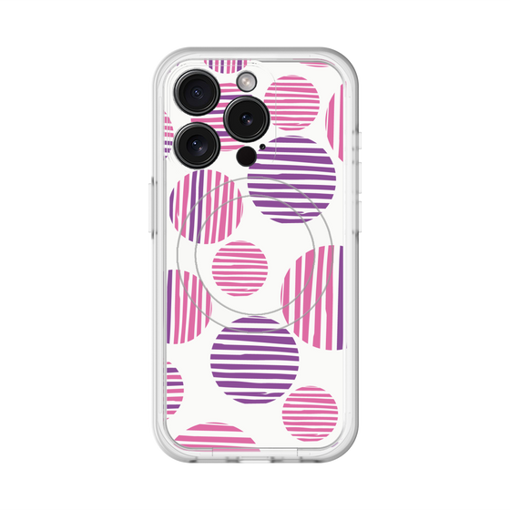 スリムプロテクションプレミアムケース with MagSafe［ Nordic Dot - Pink ］
