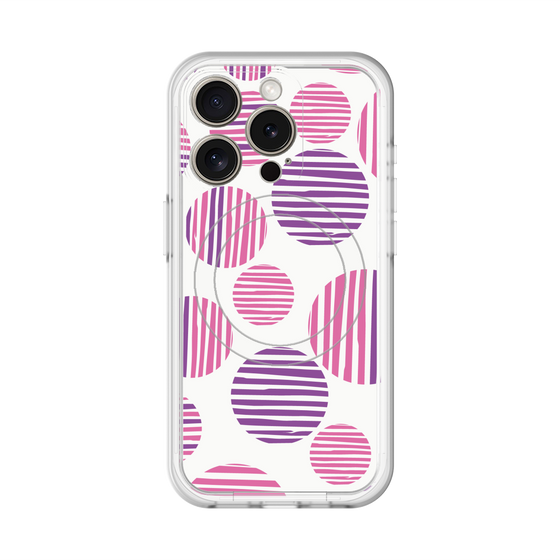 スリムプロテクションプレミアムケース with MagSafe［ Nordic Dot - Pink ］
