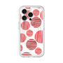 スリムプロテクションプレミアムケース with MagSafe［ Nordic Dot - Red ］