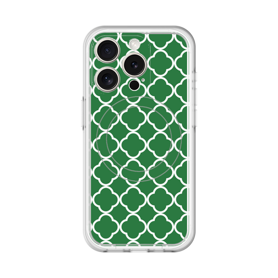 スリムプロテクションプレミアムケース with MagSafe［ Moroccan2 - Green ］