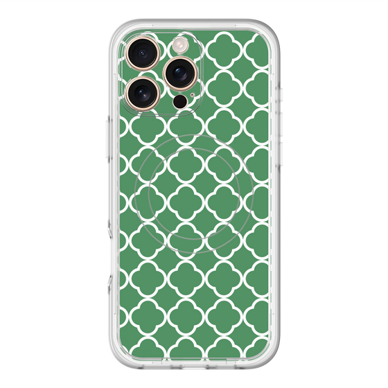 スリムプロテクションプレミアムケース with MagSafe［ Moroccan2 - Green ］