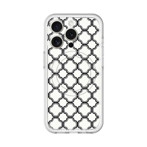 スリムプロテクションプレミアムケース with MagSafe［ Moroccan3 - Black ］