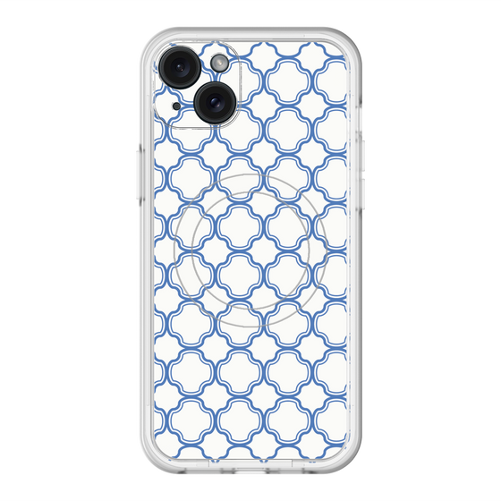 スリムプロテクションプレミアムケース with MagSafe［ Moroccan3 - Blue ］