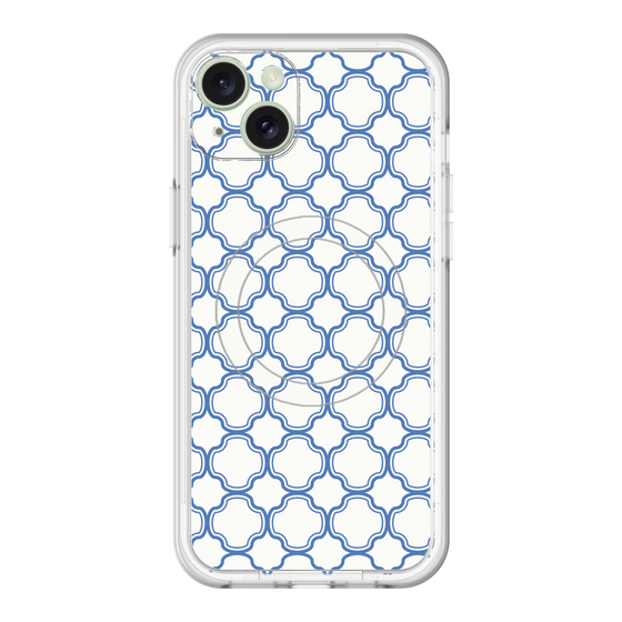 スリムプロテクションプレミアムケース with MagSafe［ Moroccan3 - Blue ］