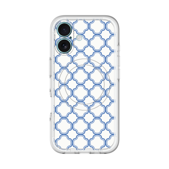 スリムプロテクションプレミアムケース with MagSafe［ Moroccan3 - Blue ］