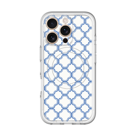 スリムプロテクションプレミアムケース with MagSafe［ Moroccan3 - Blue ］