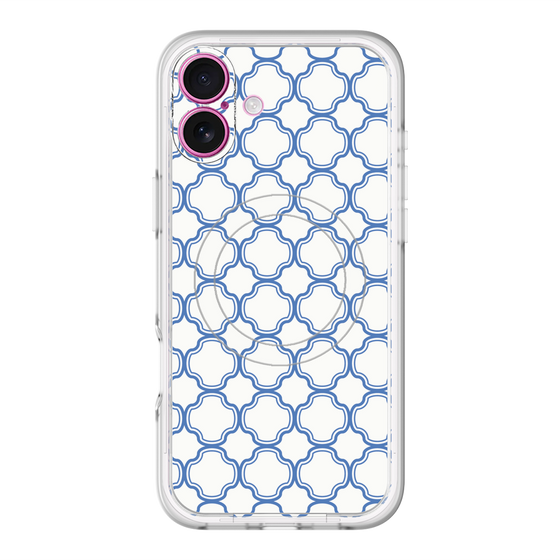 スリムプロテクションプレミアムケース with MagSafe［ Moroccan3 - Blue ］