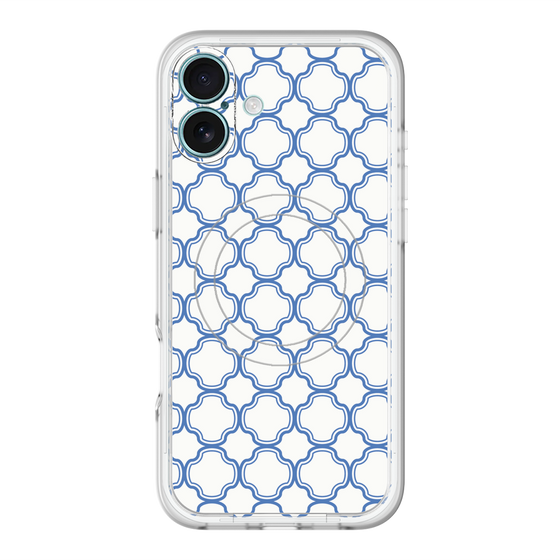スリムプロテクションプレミアムケース with MagSafe［ Moroccan3 - Blue ］