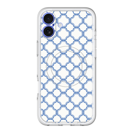 スリムプロテクションプレミアムケース with MagSafe［ Moroccan3 - Blue ］