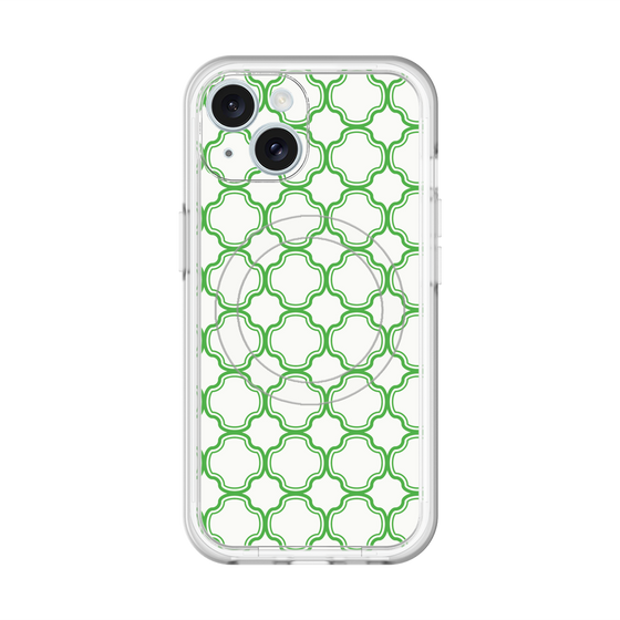 スリムプロテクションプレミアムケース with MagSafe［ Moroccan3 - Green ］