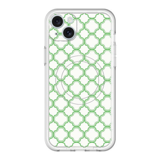 スリムプロテクションプレミアムケース with MagSafe［ Moroccan3 - Green ］