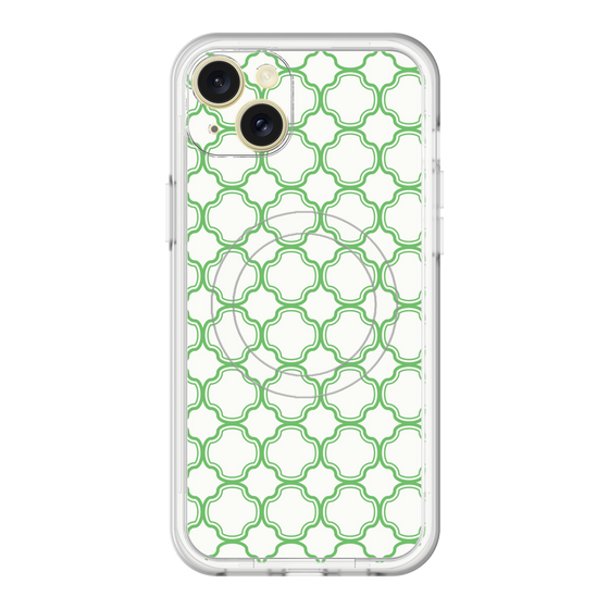 スリムプロテクションプレミアムケース with MagSafe［ Moroccan3 - Green ］