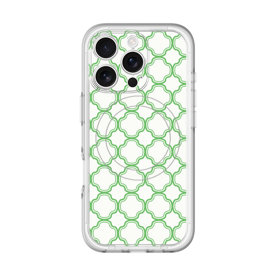 スリムプロテクションプレミアムケース with MagSafe［ Moroccan3 - Green ］