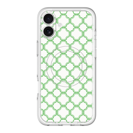 スリムプロテクションプレミアムケース with MagSafe［ Moroccan3 - Green ］