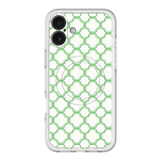 スリムプロテクションプレミアムケース with MagSafe［ Moroccan3 - Green ］
