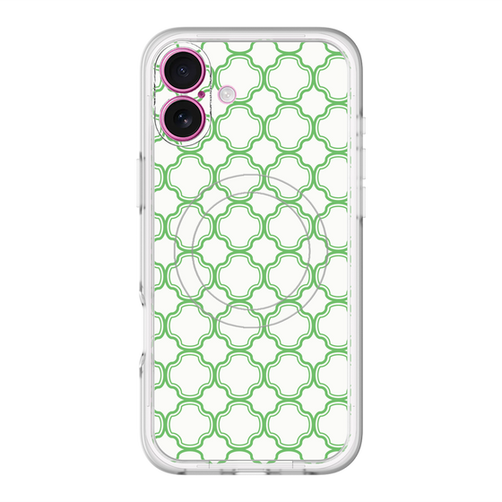 スリムプロテクションプレミアムケース with MagSafe［ Moroccan3 - Green ］