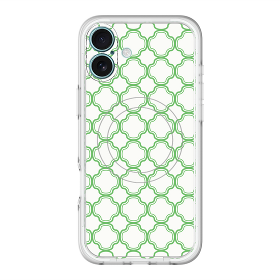 スリムプロテクションプレミアムケース with MagSafe［ Moroccan3 - Green ］