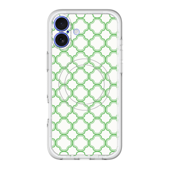 スリムプロテクションプレミアムケース with MagSafe［ Moroccan3 - Green ］