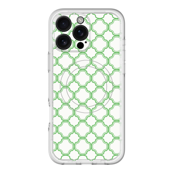 スリムプロテクションプレミアムケース with MagSafe［ Moroccan3 - Green ］