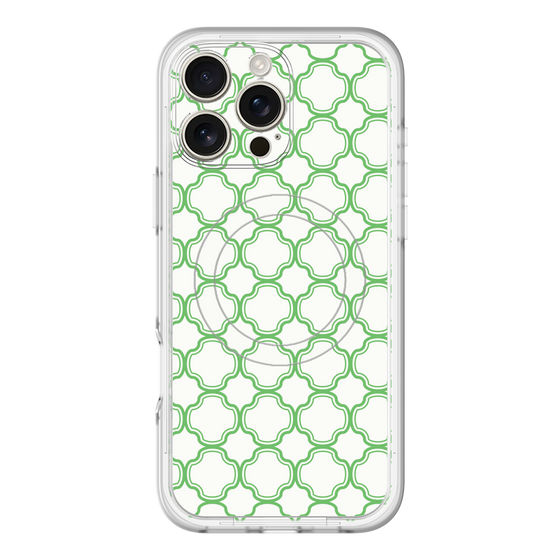 スリムプロテクションプレミアムケース with MagSafe［ Moroccan3 - Green ］