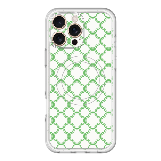 スリムプロテクションプレミアムケース with MagSafe［ Moroccan3 - Green ］