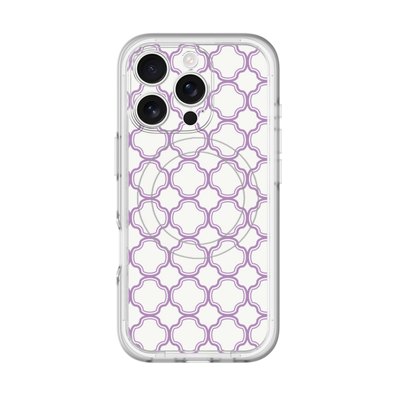 スリムプロテクションプレミアムケース with MagSafe［ Moroccan3 - Purple ］