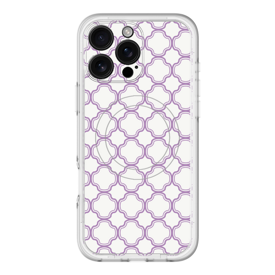 スリムプロテクションプレミアムケース with MagSafe［ Moroccan3 - Purple ］