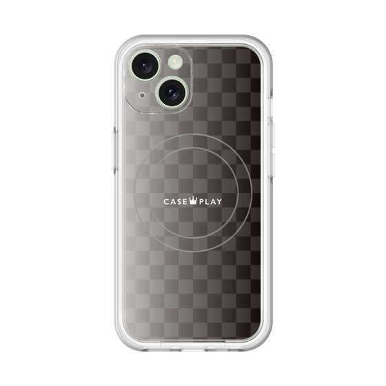スリムプロテクションプレミアムケース with MagSafe［ CASEPLAY Check - Black ］
