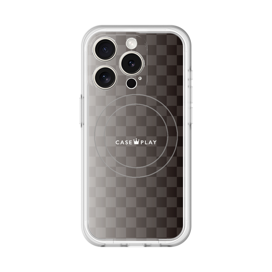 スリムプロテクションプレミアムケース with MagSafe［ CASEPLAY Check - Black ］