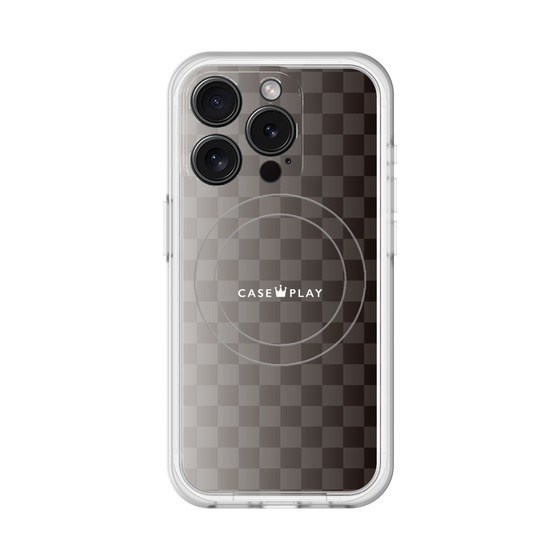スリムプロテクションプレミアムケース with MagSafe［ CASEPLAY Check - Black ］