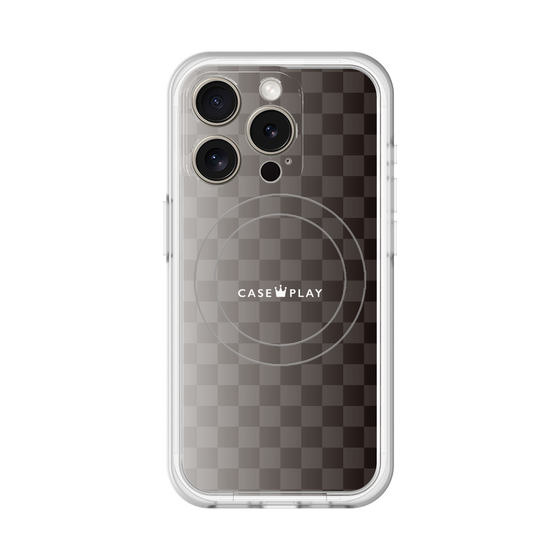 スリムプロテクションプレミアムケース with MagSafe［ CASEPLAY Check - Black ］