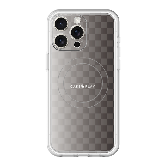 スリムプロテクションプレミアムケース with MagSafe［ CASEPLAY Check - Black ］