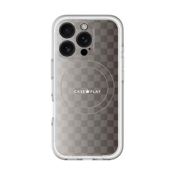 スリムプロテクションプレミアムケース with MagSafe［ CASEPLAY Check - Black ］