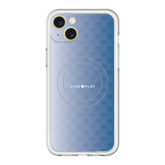 スリムプロテクションプレミアムケース with MagSafe［ CASEPLAY Check - Blue ］