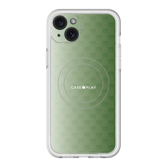 スリムプロテクションプレミアムケース with MagSafe［ CASEPLAY Check - Green ］