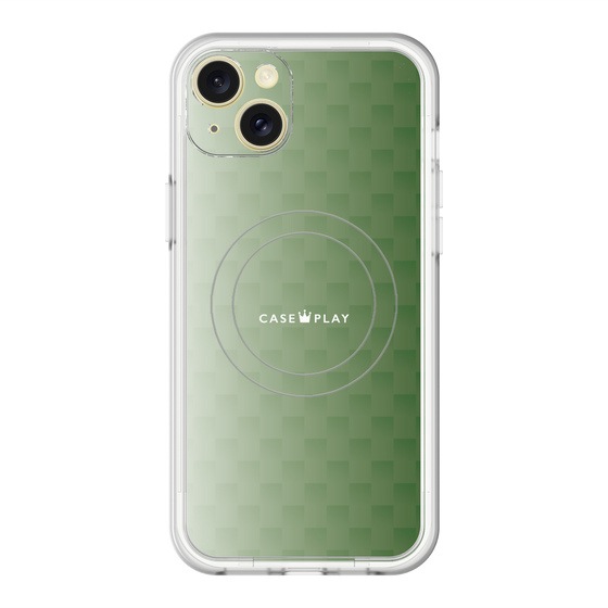 スリムプロテクションプレミアムケース with MagSafe［ CASEPLAY Check - Green ］