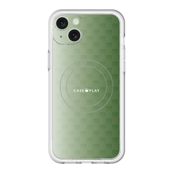 スリムプロテクションプレミアムケース with MagSafe［ CASEPLAY Check - Green ］