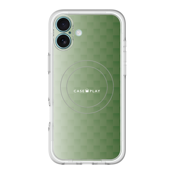 スリムプロテクションプレミアムケース with MagSafe［ CASEPLAY Check - Green ］