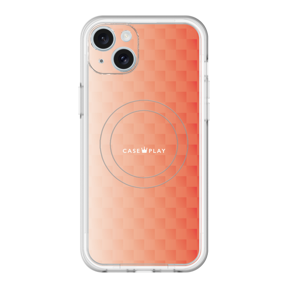 スリムプロテクションプレミアムケース with MagSafe［ CASEPLAY Check - Orange ］