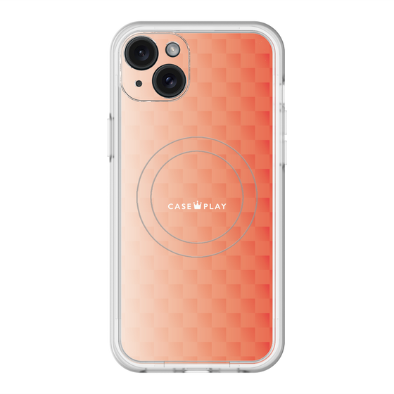 スリムプロテクションプレミアムケース with MagSafe［ CASEPLAY Check - Orange ］