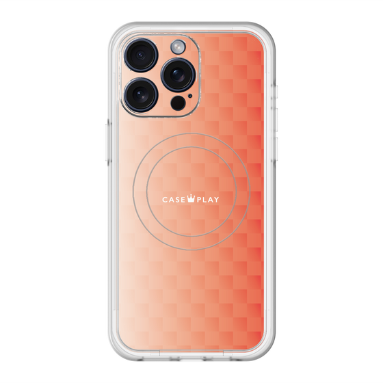 スリムプロテクションプレミアムケース with MagSafe［ CASEPLAY Check - Orange ］