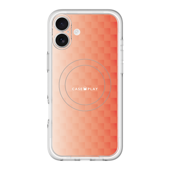 スリムプロテクションプレミアムケース with MagSafe［ CASEPLAY Check - Orange ］