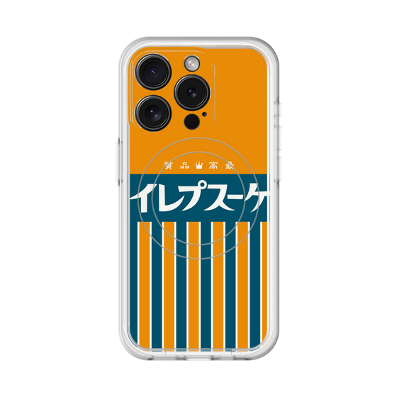スリムプロテクションプレミアムケース with MagSafe［ CASEPLAY Retro - Orange ］