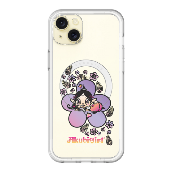 スリムプロテクションプレミアムケース with MagSafe［ アクビガール - フラワー ］