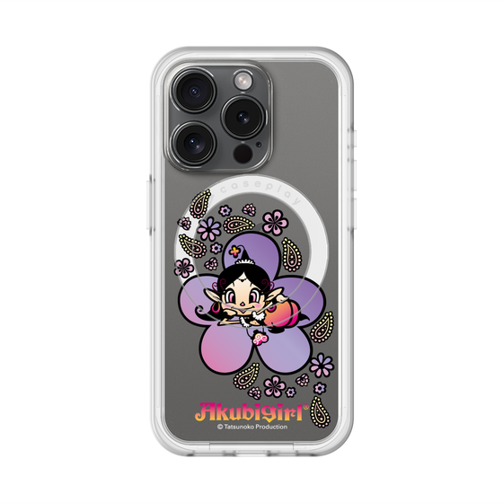 スリムプロテクションプレミアムケース with MagSafe［ アクビガール - フラワー ］